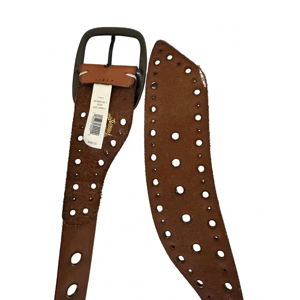 GAP Studded Leather Belt – Brown | Size Small